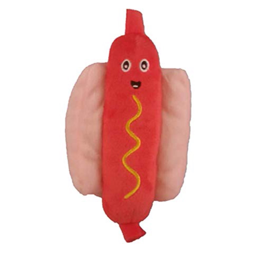 Bear Marketing Llc Hot Dog Plush Dog Toy With Squeaker