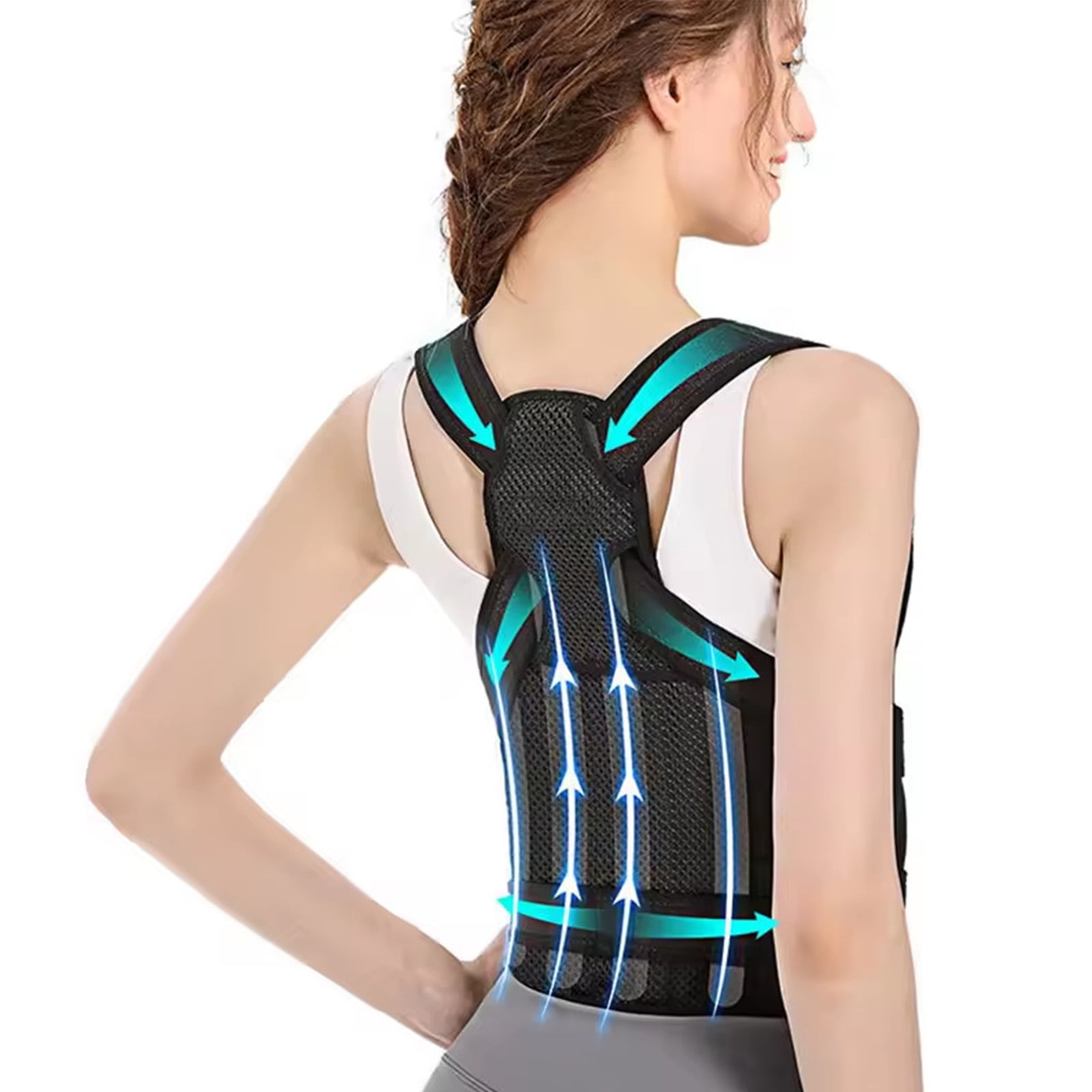 Posture Corrector for Women,Invisible Wear Back Brace,Unisex Design Shoulder Brace,Black,S