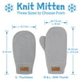 thumbnail image 5 of JAN & JUL Girls' Knit Toddler Mittens with Fleece Lining for Fall and Winter (Dusty Pink, Size M), 5 of 6
