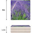 thumbnail image 3 of FMSHPON Lavender Garden Set of 8 Coaster for Drinks, Absorbent Ceramic Stone Coasters Cup Mat with Cork Base for Home Kitchen Room Coffee Table Bar Decor, 3 of 4