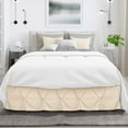 thumbnail image 3 of Luxurious Pinch Pleated Bed Skirt, Easy Fit 12" Tailored Drop, Hotel Quality Pinch Pleated Bed Skirt - 100% Microfiber -Extra Soft & Wrinkle Free-King Size-Ivory Solid, 3 of 4