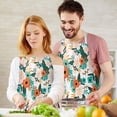 thumbnail image 3 of Pioneer Flower Floral Print Pattern Apron-Garden Aprons for Women with Pockets-Cotton Linen Waterproof Kitchen Cooking Gardening Aprons Adjustable for Kitchen,Cooking,BBQ and Salon 33x27 Inch, 3 of 7