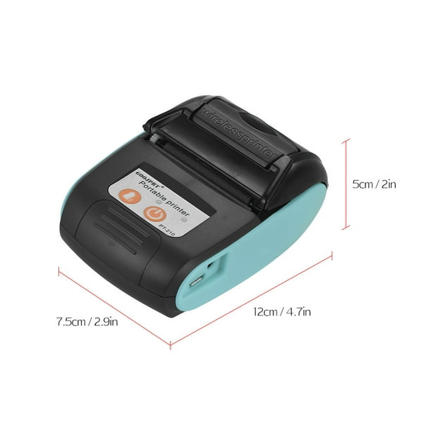 Mini-imprimante thermique de poche Portable, avec 10 rouleaux de