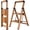 Woodgrain-1, variant on Calmwrd Step Ladder Folding 3-Step Woodgrain Finish Aluminum Foldable Step Ladders,Anti-Slip for Home & Kitchen Office 330 lbs