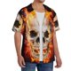 thumbnail image 2 of Fotbe Satanic Skull Camisa Estampada de Manga Corta para Hombre, Casual de Verano, Estilo Playero, Sin Arrugas-Medium, 2 of 5