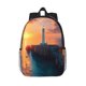 thumbnail image 1 of Disketp Lighthouse At Sunset Coast Mochila Escolar de 15 Pulgadas, Mochila Ligera para Estudiantes, Viajes y Trabajo, Cómoda y Resistente para el Uso Diario, 1 of 6