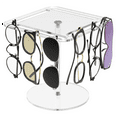 thumbnail image 2 of Acrylic Sunglasses Holder Stand 360 Degree Rotating Eyeglasses Display Rack Eyewear Organizer Transparent Double Layer, 2 of 8