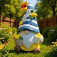 thumbnail image 5 of Garden Gnome Figurine With Lemon Butterfly Accents, 1Pc Rustic Countryside Tabletop Decor, Home Desktop Ornament For Living Room Bedroom Patio Office Garden, 5 of 6