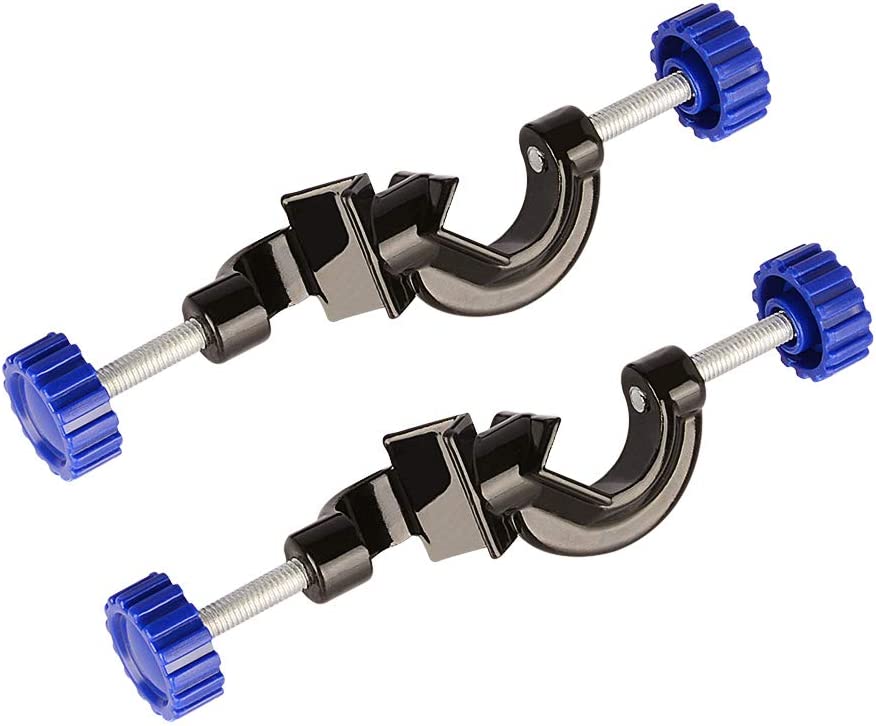 2Pack Adjustable Clamp Holder, Lab Heavy Duty Head Clamp Holder Aluminum Alloy Body, up to 21mm