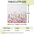 thumbnail image 2 of Pioneer Flower Floral Print Pattern Square Fitted Tablecloth with Elastic Edge,Square Table Cover,Washable Elastic Table Cover for Home Kitchen Party Decor 34"x34", 2 of 6