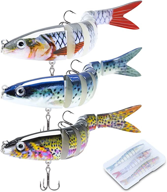 Topline Tackle Fishing Lures for Bass Trout Topwater Multi Jointed Swimbaits Slow Sinking Bionic