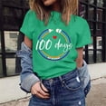 thumbnail image 2 of IROINNID Women's Casual Fashion T-shirt Short Sleeve Round Neck Happy 100th Day Of School Printed Tops, 2 of 7