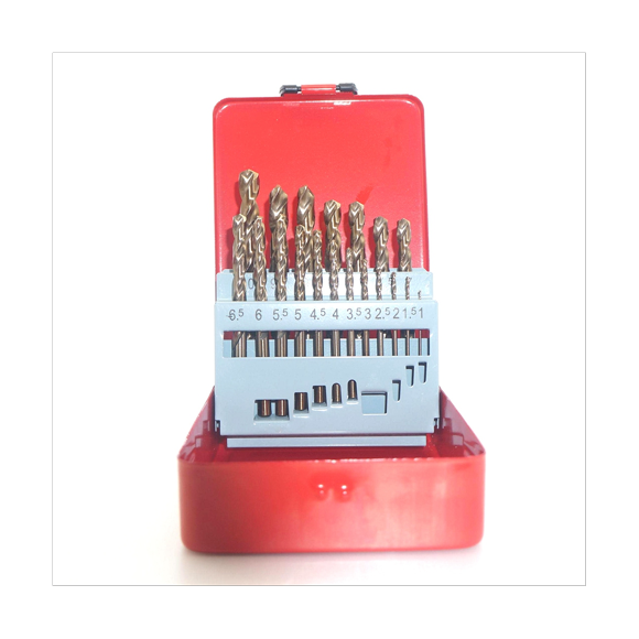19-Piece Set Cobalt Drill Bit Set 1.0-10mm M35 Carbide Drill Bits 5% Cobalt Twist Drill HSS Metric Drill Bits Set