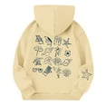 thumbnail image 6 of Goindgs Hoodie Kids Girls' Sweaters Sweatshirt Soft Pullover Ocean Themed Duplex Printed with Hood for School Outdoor Shirt Preppy Tween Girl Cute Beige-3-4 T, 6 of 7