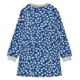 thumbnail image 6 of Girls' long-sleeved dress Many Small Chrysanthemums Girls' A-line dress with ribbed cuffs Soft and comfortable, 6 of 6