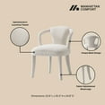 thumbnail image 4 of Manhattan Comfort Palmer Dining Armchair with Solid Wood in Ivory, 4 of 11