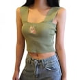 thumbnail image 2 of Spdoo Cat Embroidery Knit Vest Ladies Camisole Top All-match Slim Base One Size, 2 of 6