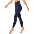 thumbnail image 2 of Gomelly Women Yoga Pants Solid Color Bottoms Slim Firt Leggings Ladies Long Jogging Workout Pant With Pockets Jeggings Navy Blue S, 2 of 3