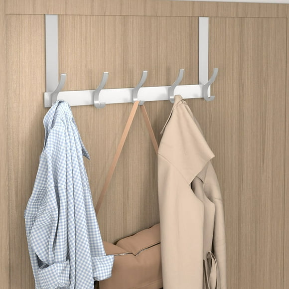 TopLLC Behind The Door Hooks Space Aluminum No Punch Bathroom Hooks Bedroom Storage Hanger a hook