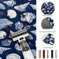 thumbnail image 5 of Area Rugs 2.7'x5', Navy Blue Coastal Carpet Runner Indoor Outdoor Rugs Home Decor Aesthetic, Shell Conch Summer Beach Nautical Non Slip Mats Washable Accent Rug for Living Room Bedroom, 5 of 8