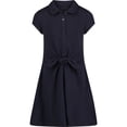 thumbnail image 1 of Nautica Vestido Polo de Manga Corta para niña, Lazo Frontal Azul Marino, 8-10, 1 of 7