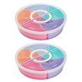 thumbnail image 1 of 2Pc Multi-Function Food Storage Tray with Lid Food Containers Tray for Nuts and Candy Fruit Snack Plate Serving Platte, 1 of 5