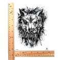thumbnail image 2 of black wolf large 8.25" temporary arm tattoo, 2 of 4