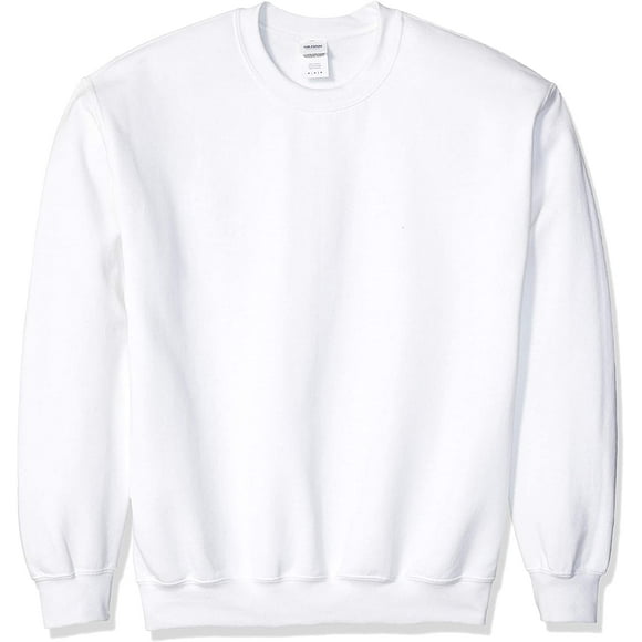 Gildan Men's Fleece Crewneck Sweatshirt, White, 2X-Large