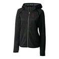 thumbnail image 2 of Women's Cutter & Buck Heather Charcoal Southern Illinois Salukis Mainsail Sweater-Knit Full-Zip Hoodie, 2 of 3