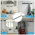 thumbnail image 5 of Unique Bargains Coat Rack Wall Mount, 17" Metal Chamfer Wall Hooks Rail with 5 Hooks, Black, 5 of 5