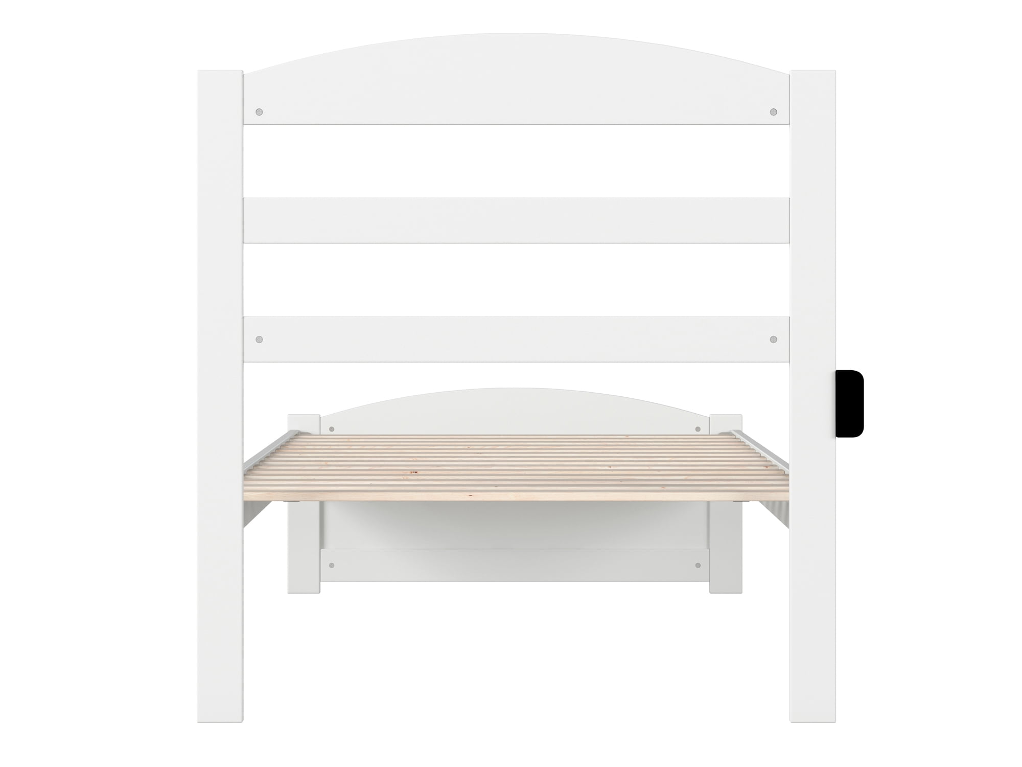 AFI Warren 14" Twin-XL Wood Platform Bed Frame with Headboard and Footboard, White