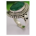 thumbnail image 3 of Silver Gift Ring, Emerald Solid 925 Sterling Silver Ring, 3 of 5