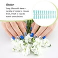 thumbnail image 4 of Fake Nail Set French Style Scratch Resistant Press-on Fingernails Full Cover Removable Trimble Adjustable Manicure Stickers Type 7, 4 of 7