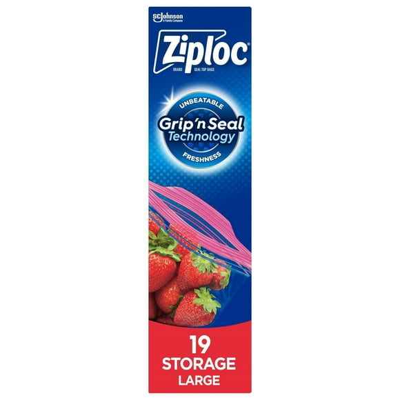 Ziploc® Storage Bags with Stay Open Technology, Large