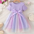 thumbnail image 2 of Girl Dresses Size 10-12 Tutu Dresses for Toddler Girls Easter Dresses Birthday Party Princess Dress Sundress Trendy Spring Summmer Outfit Fashion Cothes #Light Purple 9-10 Years, 2 of 3
