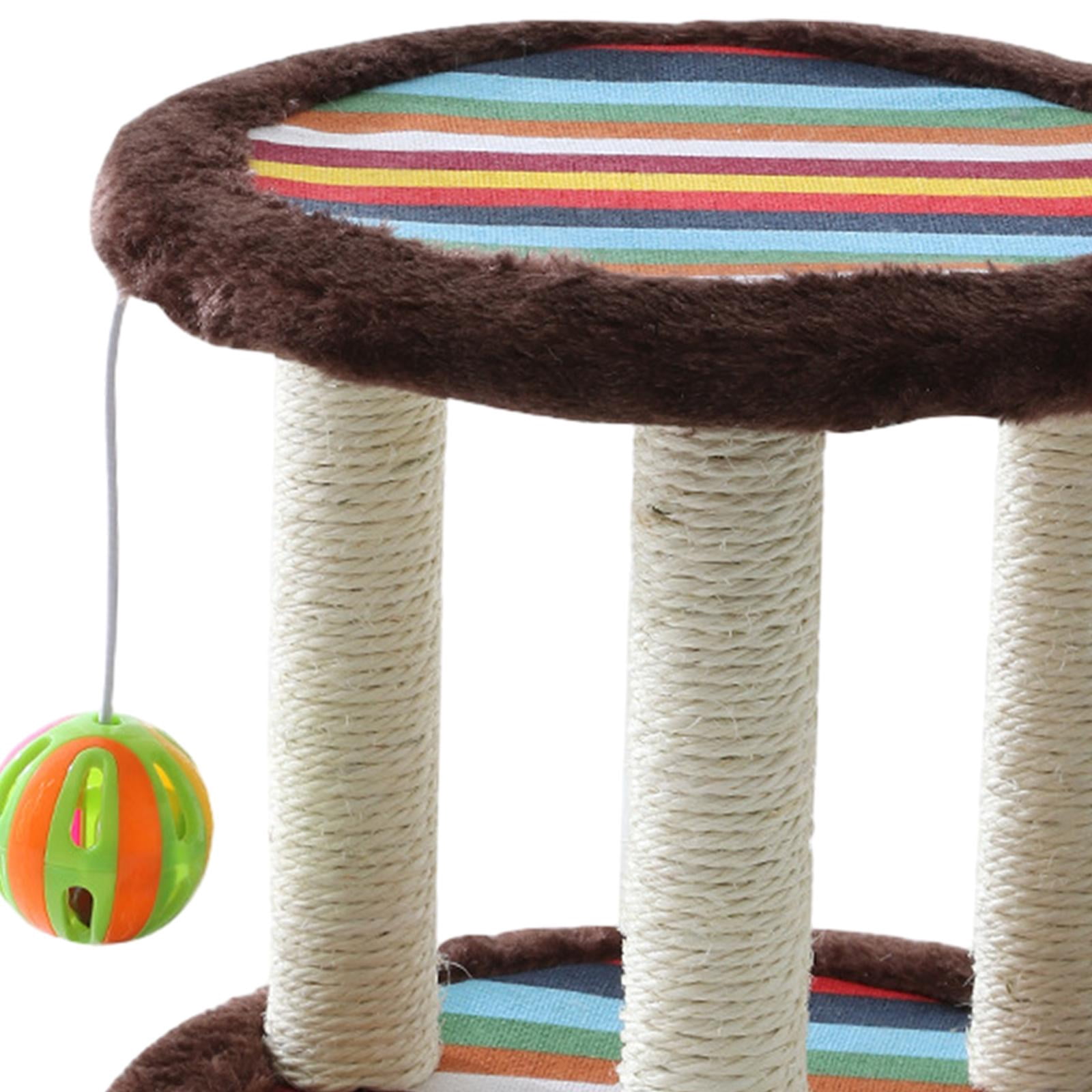 Bvdfgk Cat Scratch Post Cats Interactive Toy Perch for Indoor Cats for Cats Kitties Brown