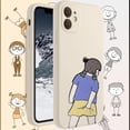 thumbnail image 5 of Compatible with iPhone 11 Cute Cartoon Figure Graphic Design Case for iPhone 11 6.1 Inch Girls Boy Funny Finger Tickling Black Soft TPU Cover Anti-Scratch Phone Case White, 5 of 6