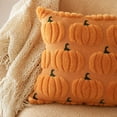 thumbnail image 4 of 2 Pack Fall Throw Pillow Covers 18 X 18 Inch Cream Textured Pumpkin Pillow Covers for Couch Boho Fall Decor for Home Halloween Thanksgiving Decoration, 4 of 7
