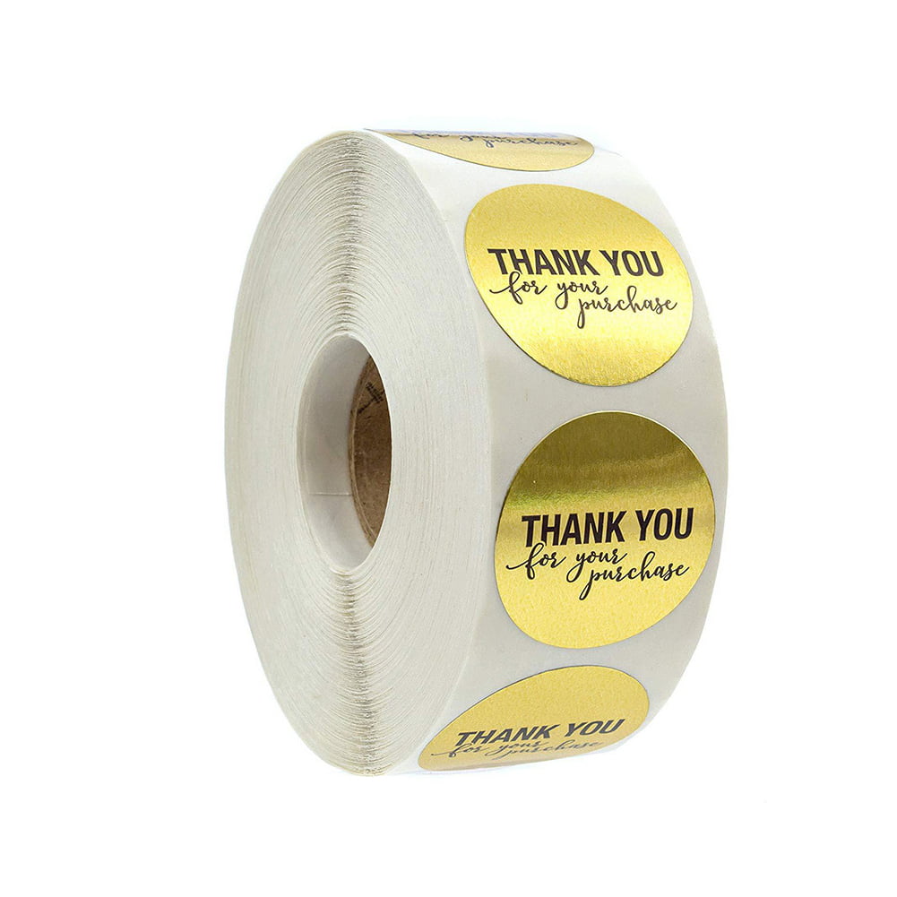 500Pcs/Roll "Thank You" DIY Craft Packaging Seals Kraft Sealing Stickers Label 