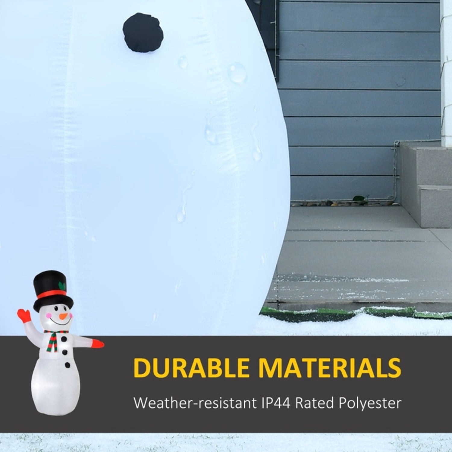 Astoutdoor Inflatable Christmas Snowman, 8 ft, Polyester, LED Lights, Indoor/Outdoor