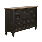 Liberty Furniture Industies, INC 9 Drawer Dresser - Black Traditional Multi in Dusty Taupe