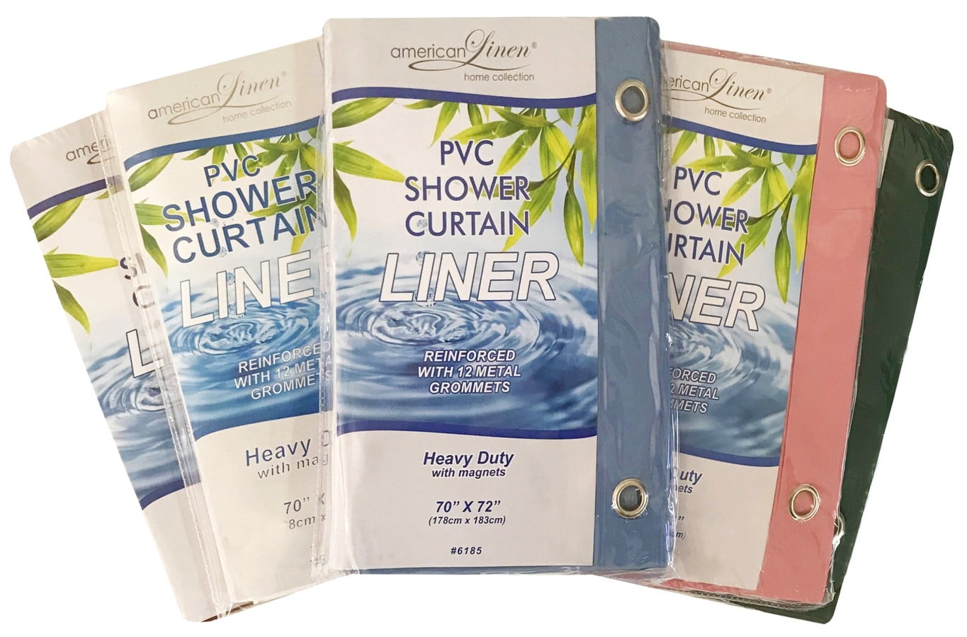 Shower Curtain Liners, 70 x 72 Inches with 12 Metal Grommet Holes, Waterproof Heavy Duty Plastic Liners: Jade-10