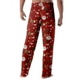 thumbnail image 3 of Hearthz Christmas Pj Pants Men Drawstring Elastic Waist Men Lounge Pants Funny Print Wide Leg Mens Pajamas Bottoms, 3 of 5