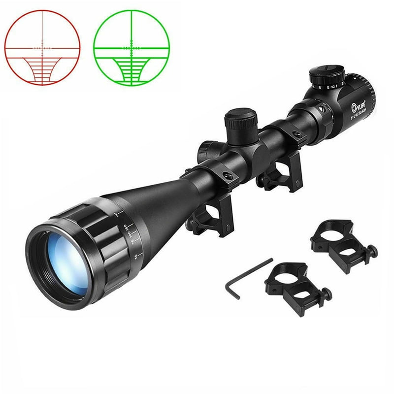 Premium Tactical Hunting Rifle Scope 6-24x50AOE Mil Dot Illuminated Optical 