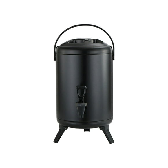 Wosthever Barriles aislantes de acero inoxidable de gran capacidad para almacenamiento de té imprescindibles para los amantes del té Teteras Negro mate