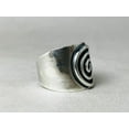 thumbnail image 2 of Heaven Crafts Spiral Ring Sterling Silver 925 Chunky Wide Band Ring For Women, 2 of 6