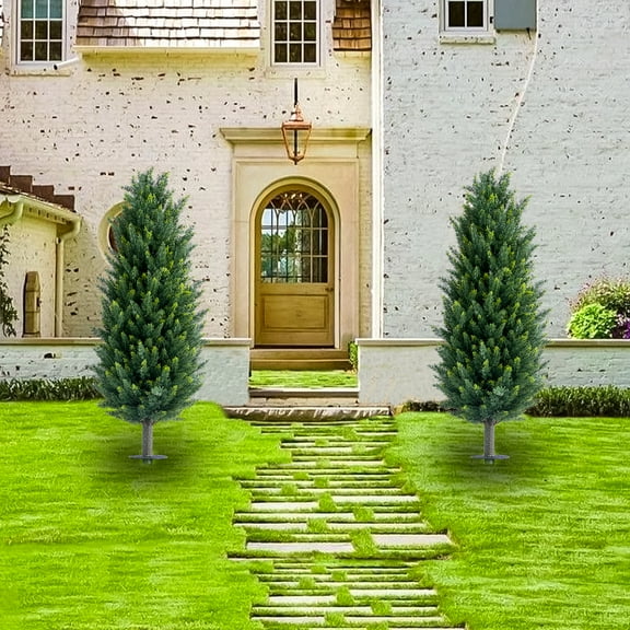 Artificial Topiary Ball Tree with Spike