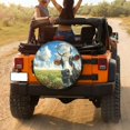thumbnail image 3 of KAKALAD Funny Cow In Green Farm Nature 03 Spare Tire Cover Universal Vehicle Accessories Buckle Car Tools 17”in, 3 of 6