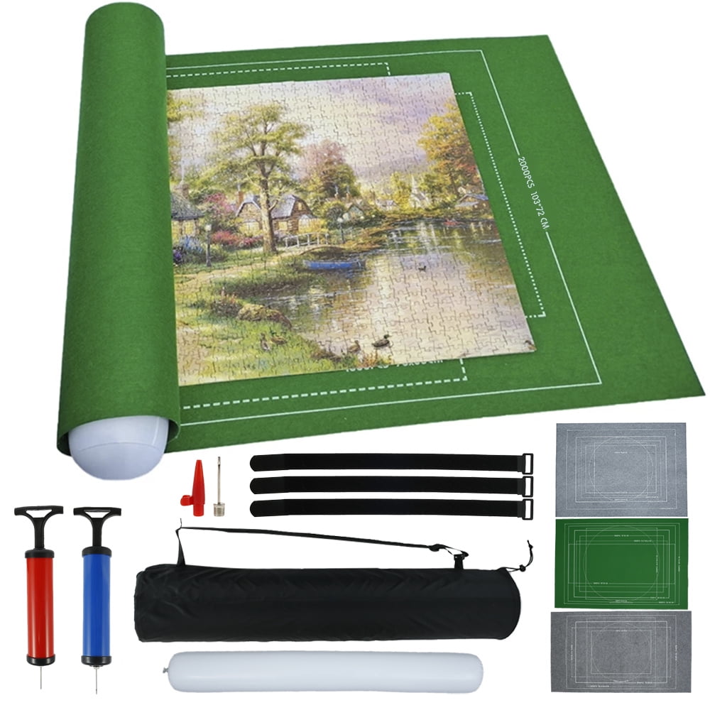 Jigsaw Puzzle Storage Mat Roll Felt Storage Puzzles Pad Board Up To 1500 Pieces 