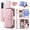 Pink, variant on Asuwish Wallet Phone Case for Samsung Galaxy S25 FE 5G Tempered Glass Screen Protector Bling Glitter Crossbody Lanyard Strap Flip Zipper Purse Card Holder Cell Cover S 25 EF S25FE 25S Women Men Green